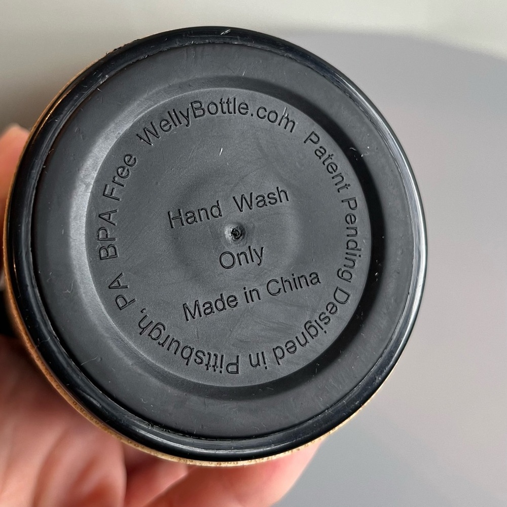 Welly Bottle, black and faux wood colors. Branded. - Picture 3 of 3
